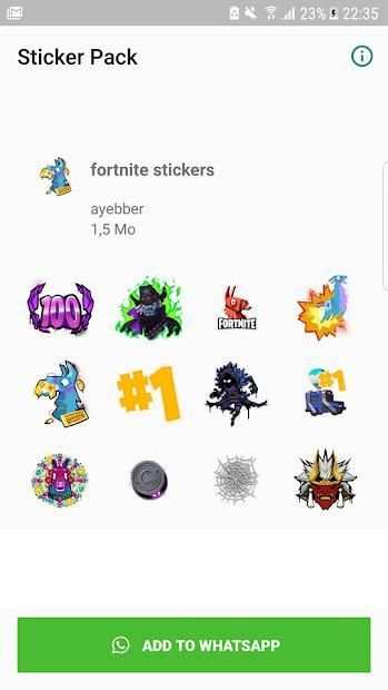 FORTNlTE Whatsapp Stickers screenshot 1