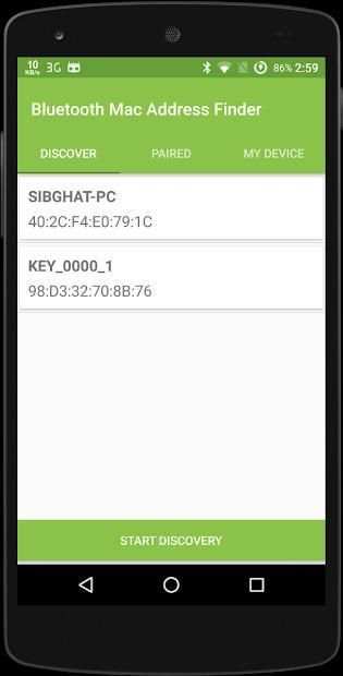 Bluetooh Mac Address Finder स्क्रीनशॉट 2