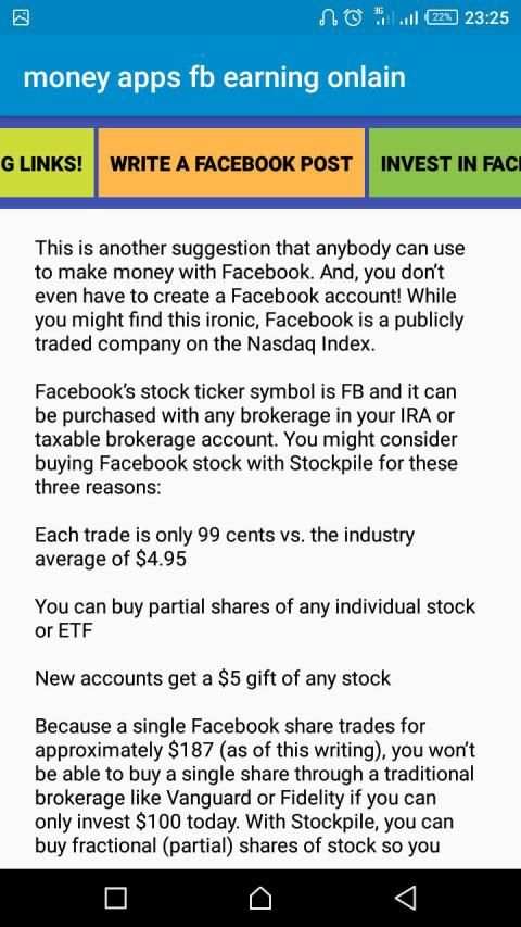 Make money on Facebook screenshot 1