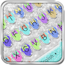 ikon Pretty Colorful Glitter Keyboard Theme