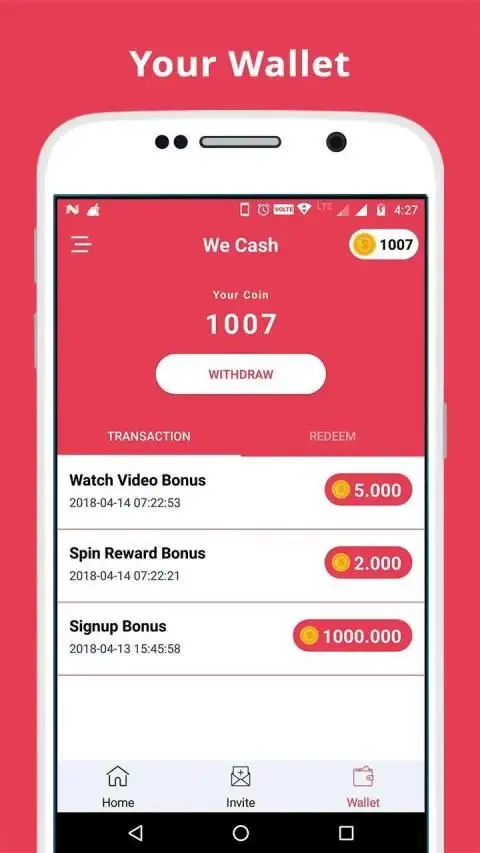 We Cash Earn Daily Money Apk, by livecrm