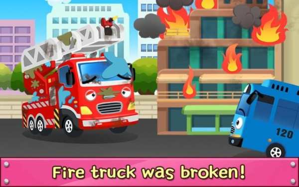 Tayo Repair Game - Fire Truck Frank screenshot 2