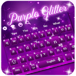 New Purple Glitter Keyboard Theme आइकन