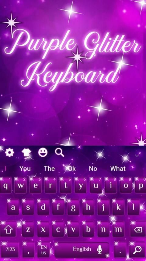 New Purple Glitter Keyboard Theme स्क्रीनशॉट 3