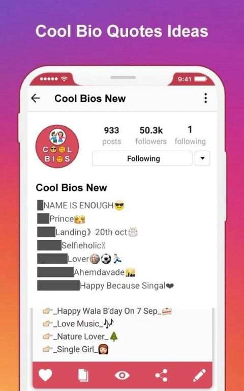 Cool Bio Quotes Ideas - Funny Cool Instagram Bio screenshot 1