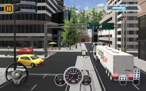 Euro Cargo Truck Transport Drive Simulator 2019 screenshot 1