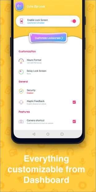 Cute Zipper lock screen wallpaper, Phone lock Free screenshot 4