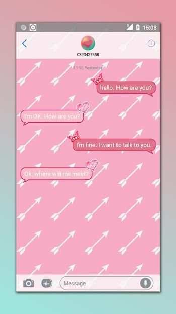 Pink Messenger Theme screenshot 1