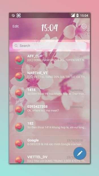 Pink Messenger Theme screenshot 2
