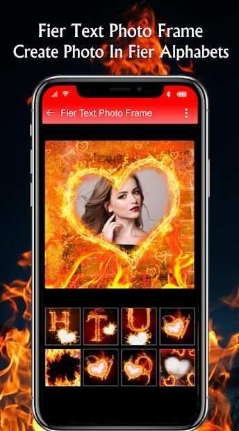 Fire Text Photo Frame 2019 screenshot 4