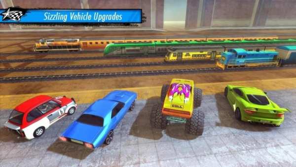 Train vs Car Racing 3D स्क्रीनशॉट 2