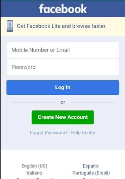 Facebook Extra Lite - Facebook Lite - FB LITE screenshot 1