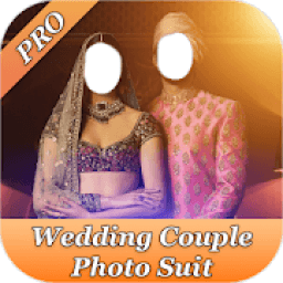 Wedding couple photo suit icon