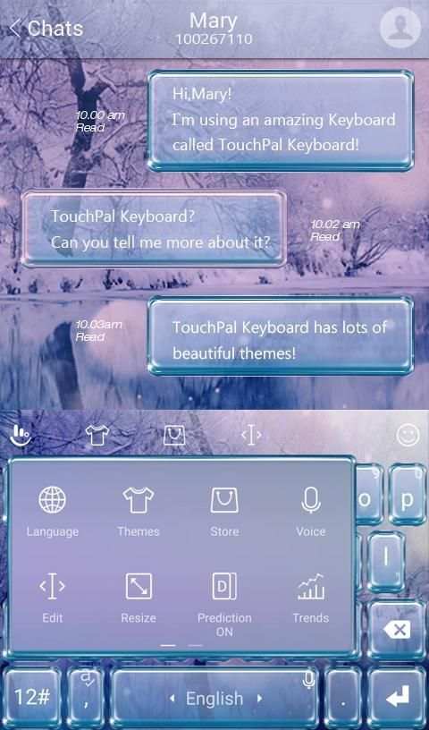 TouchPal Freeze Keyboard Theme screenshot 2