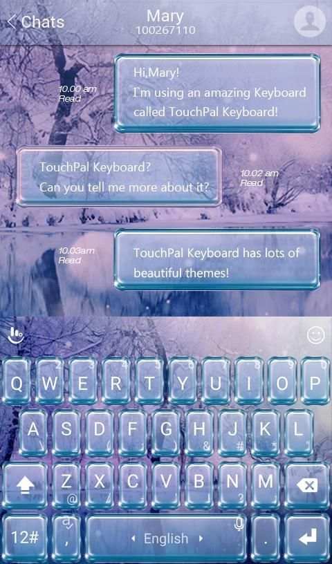 TouchPal Freeze Keyboard Theme screenshot 4