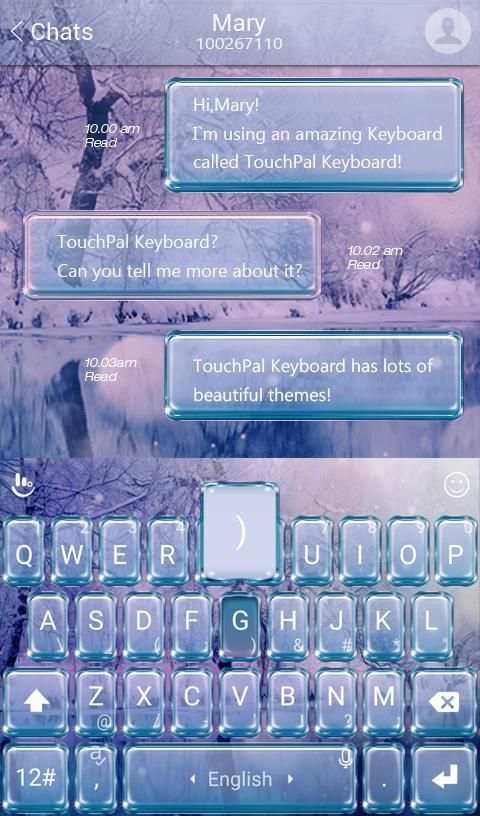 TouchPal Freeze Keyboard Theme screenshot 3