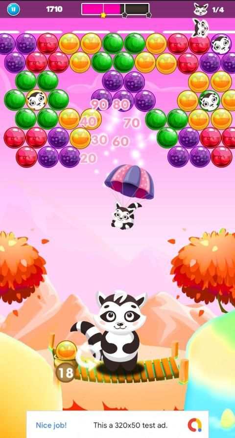 Cat Bubbles Crush स्क्रीनशॉट 1
