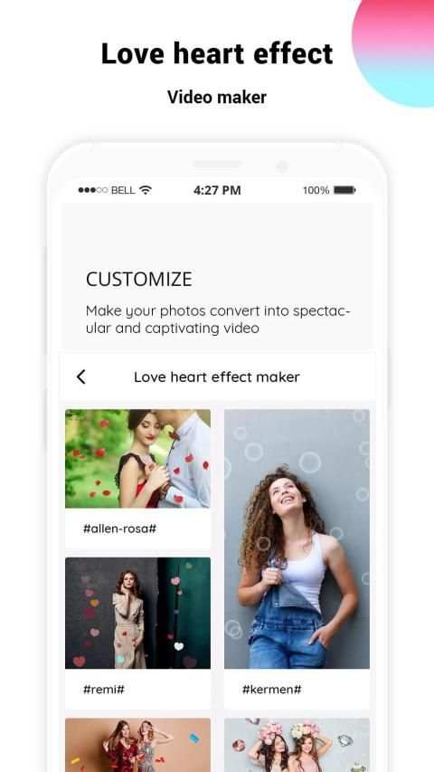 Love Heart Photo Effect Video Maker -Animation,GIF screenshot 8
