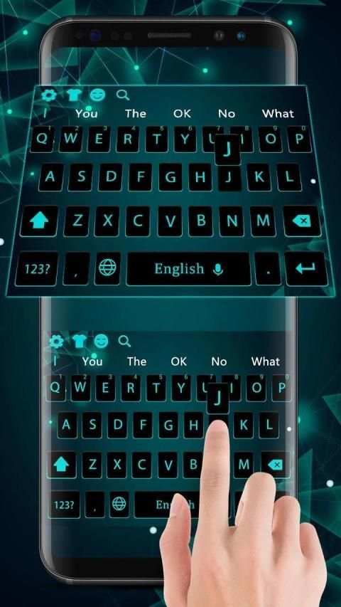 Neon Blue Keyboard स्क्रीनशॉट 2