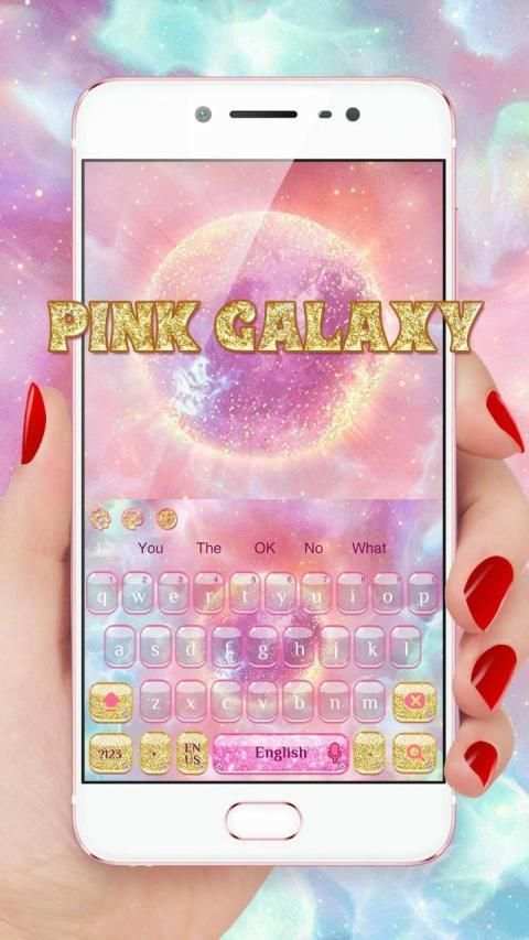 Pink Galaxy keyboard स्क्रीनशॉट 4