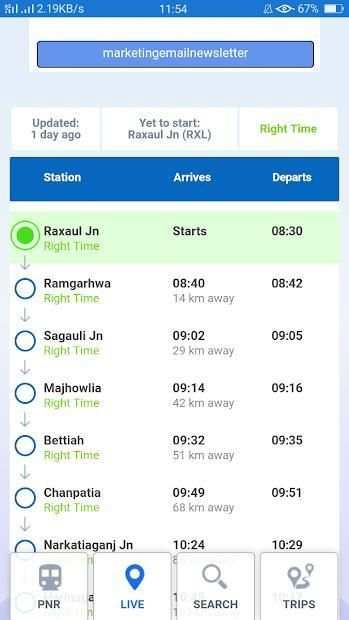 Indian Live Train Search App screenshot 1