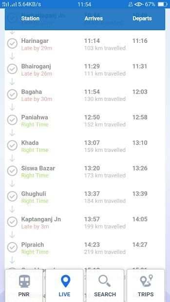Indian Live Train Search App screenshot 2