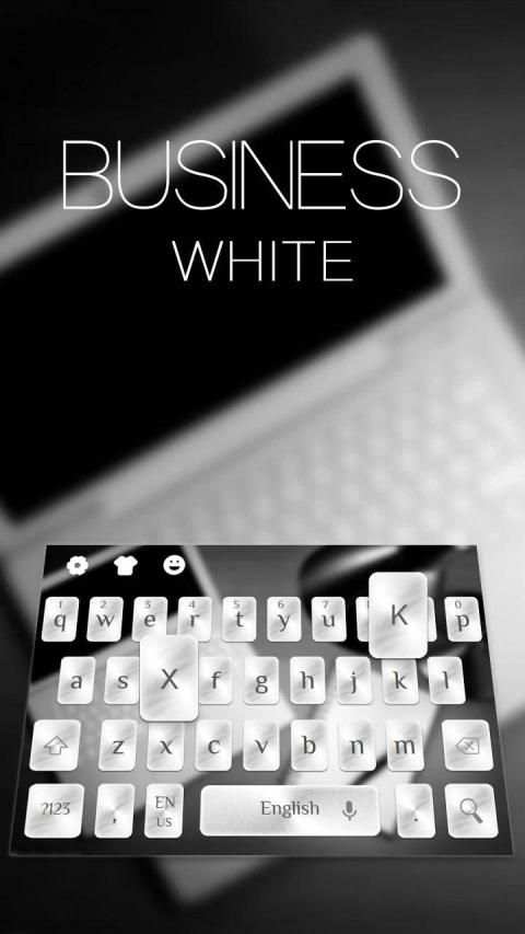 Business White Keyboard स्क्रीनशॉट 2
