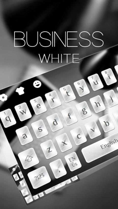 Business White Keyboard स्क्रीनशॉट 1