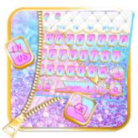 Glitter Colorful Zipper Keyboard Theme