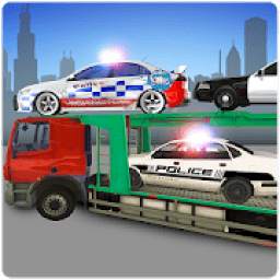 Police Car Transporter Simulator Cargo Truck Games