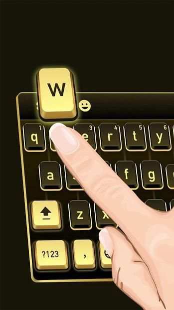 Emas Hitam Keyboard Tema screenshot 1