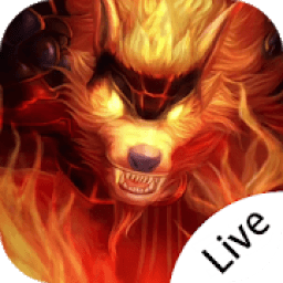 Burning alien animals live wallpaper | Fire line icon