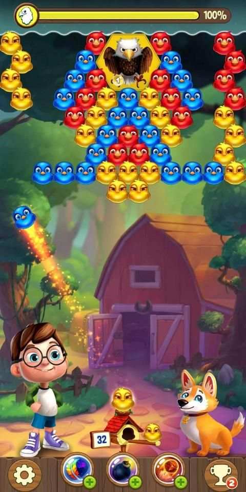 Bubble Bird Shooter - Color Bubble Game स्क्रीनशॉट 5