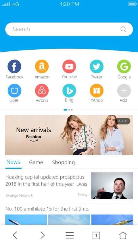 Ume Web Browser - Fast & Private & Ad Blocker स्क्रीनशॉट 1
