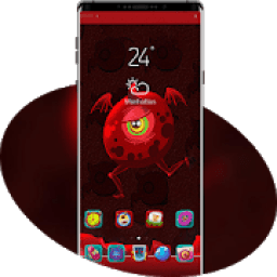 Red Monster Eye Cute Pet theme आइकन