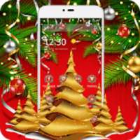 Golden Chritsmas Tree Theme on 9Apps