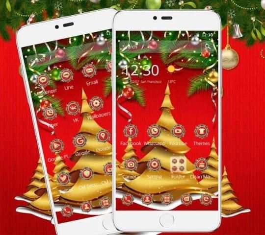 Tema Pohon Emas Chritsmas screenshot 2