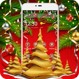 ikon Tema Pohon Emas Chritsmas