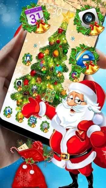 Tema pohon Natal Salju screenshot 1