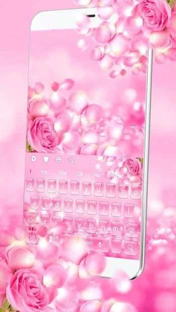 Keyboard Roses Merah Muda screenshot 1