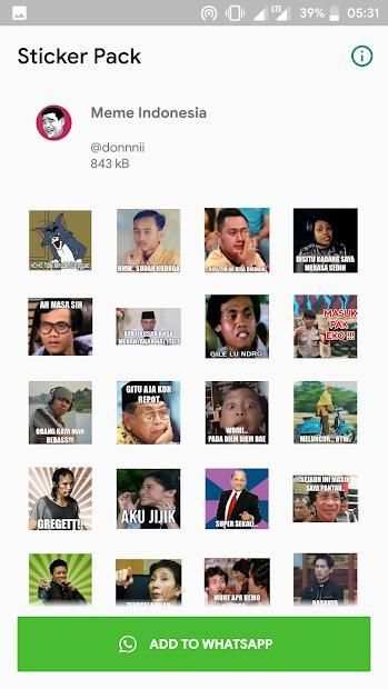MEME Indonesia WA Stickers screenshot 2