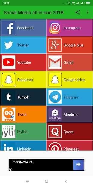 Social Network All In One 2018 screenshot 1