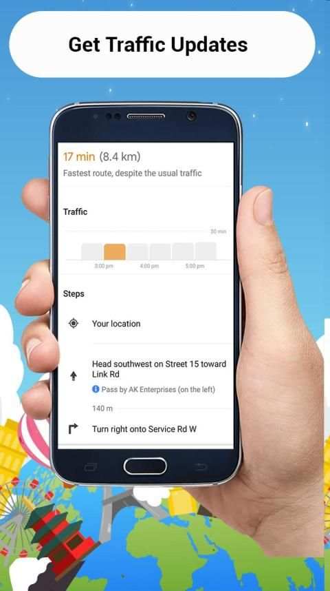 GPS Peta Navigasi Arah Berkendara Satelit Jalan screenshot 3