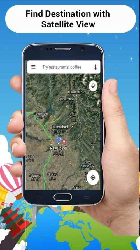 GPS Peta Navigasi Arah Berkendara Satelit Jalan screenshot 5