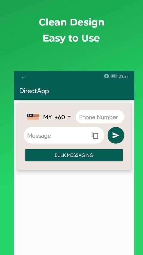 DirectApp - Send Whatsapp without adding contacts स्क्रीनशॉट 4