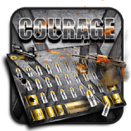 Courage war bullets keyboard theme आइकन