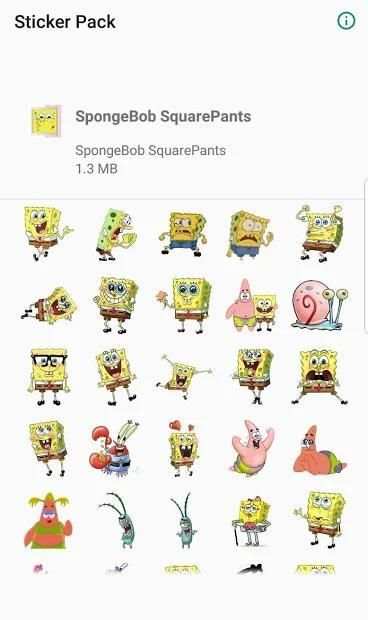 WAStickerApps - Stickers for WhatsApp Spongebob screenshot 1