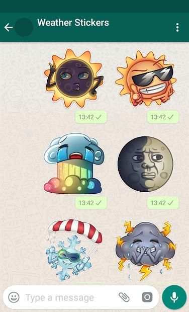 New WAStickerApps ⛅ Weather Stickers For WhatsApp स्क्रीनशॉट 2