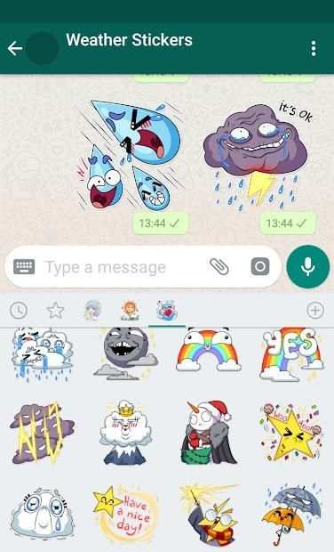 New WAStickerApps ⛅ Weather Stickers For WhatsApp स्क्रीनशॉट 1