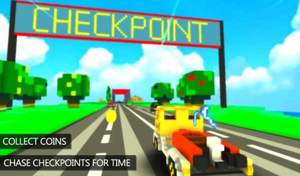 Blocky Highway Traffic Racing screenshot 1